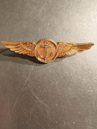 老王徽章第161期 - 美国海军航空观察员技能章     2.75英寸
