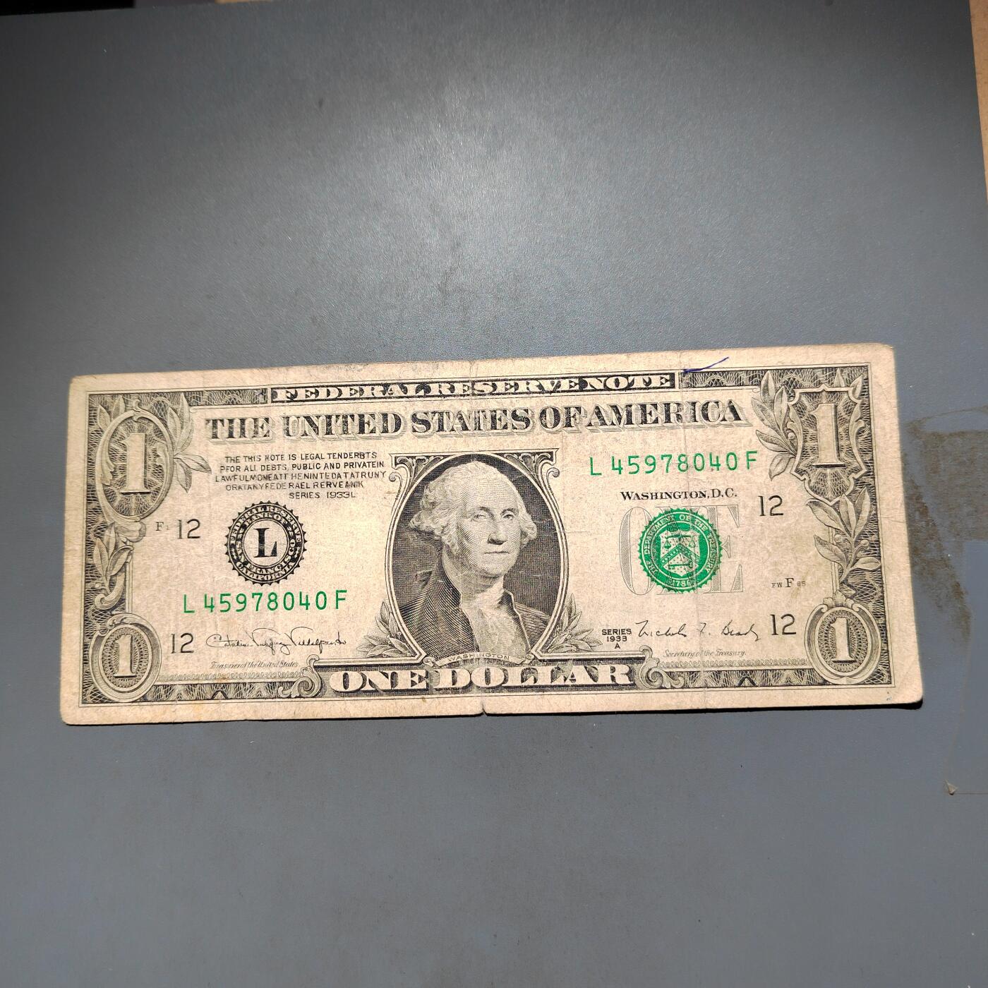 PCAI钱币7-585  纸币小专场 三十年代美元