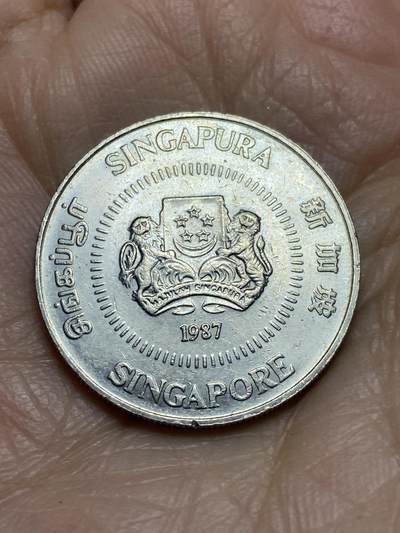 2025年第一百二十三场(总第一百四十九场）外国好品散币(免佣金) 新加坡🇸🇬1987年50分(高盾哭脸齿边版)