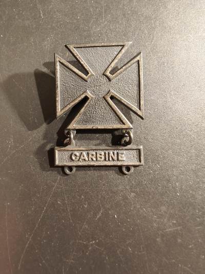 老王徽章第161期 - 美国陆军神射手资格章    二战时期    925银.    卡宾枪勋条    10.7g