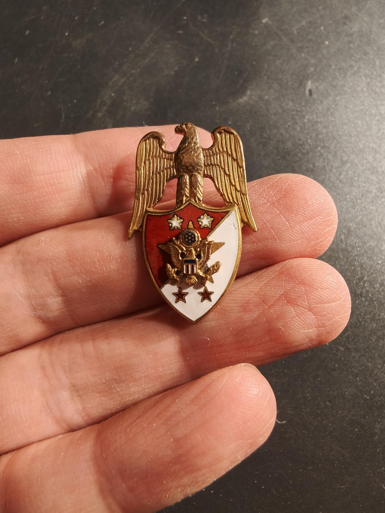 老王徽章第161期 美国陆军部长文职助理领章     带厂标    1.25英寸