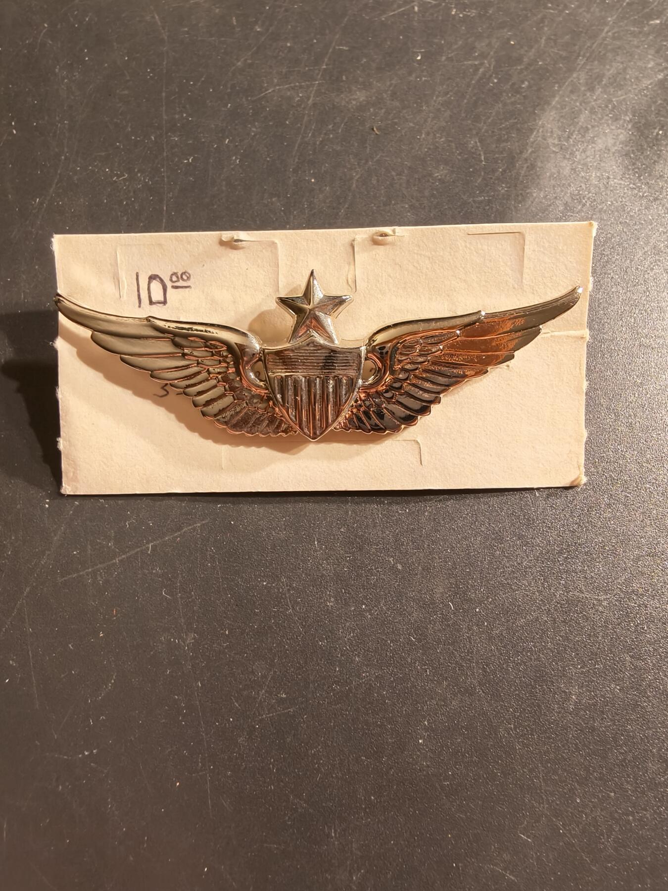 老王徽章第161期 美国空军飞行员中级技能章     2.5英寸