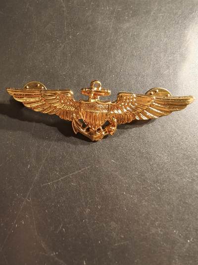 老王徽章第161期 - 美国海军陆战队飞行员技能章      2.75英寸