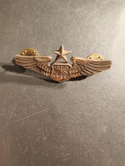 老王徽章第161期 - 美国空军空勤人员中级技能章     包银    2英寸