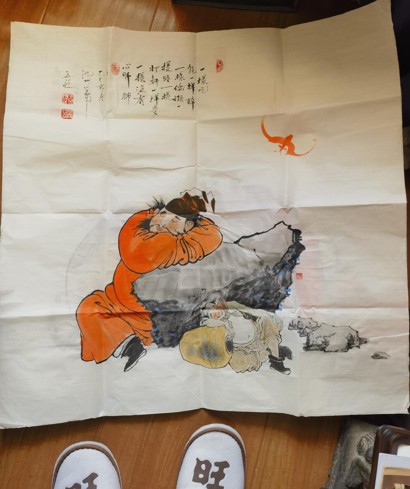钟馗纳福国画作品69*69cm