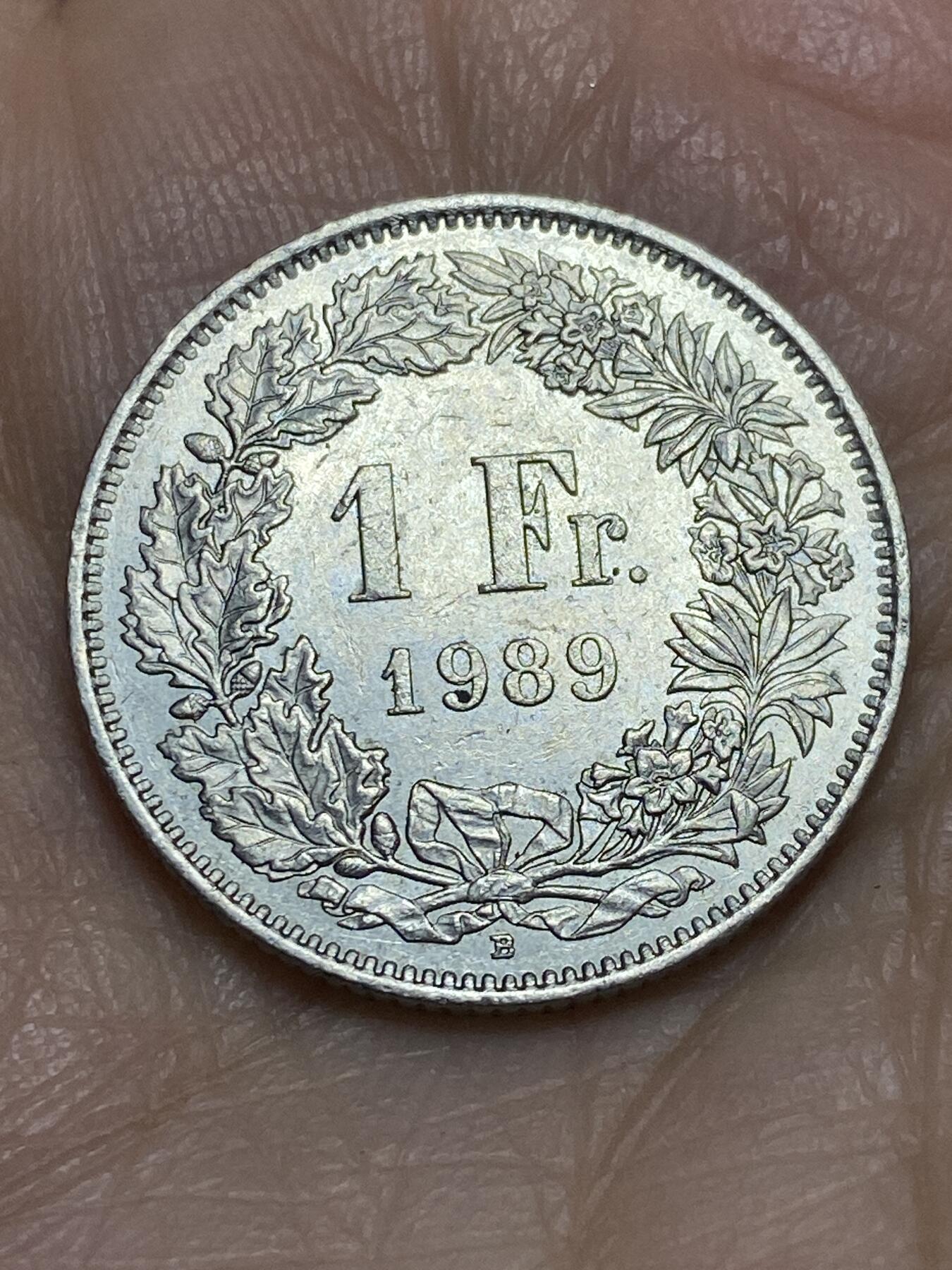 2025年第一百二十三场(总第一百四十九场）外国好品散币(免佣金) 瑞士🇨🇭1989年1法郎