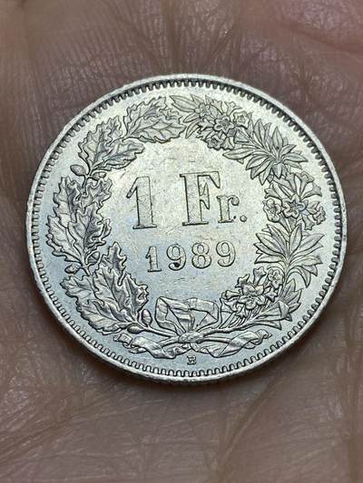 2025年第一百二十三场(总第一百四十九场）外国好品散币(免佣金) - 瑞士🇨🇭1989年1法郎