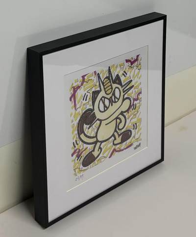 零元拍：歪歪亲笔签名 OWSON 系列作品装饰画《喵喵》，已做装裱 合金相框尺寸25/25CM。因展品出展，镜框或亚克力可能有划痕和裂痕，介意勿拍 - 零元拍：歪歪亲笔签名 OWSON 系列作品装饰画《喵喵》，已做装裱 合金相框尺寸25/25CM。因展品出展，镜框或亚克力可能有划痕和裂痕，介意勿拍