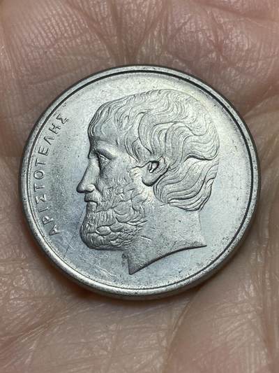 2025年第一百二十三场(总第一百四十九场）外国好品散币(免佣金) 希腊🇬🇷1976年5德拉克马(第三共和国第一套第一版，面值末尾字母为I)