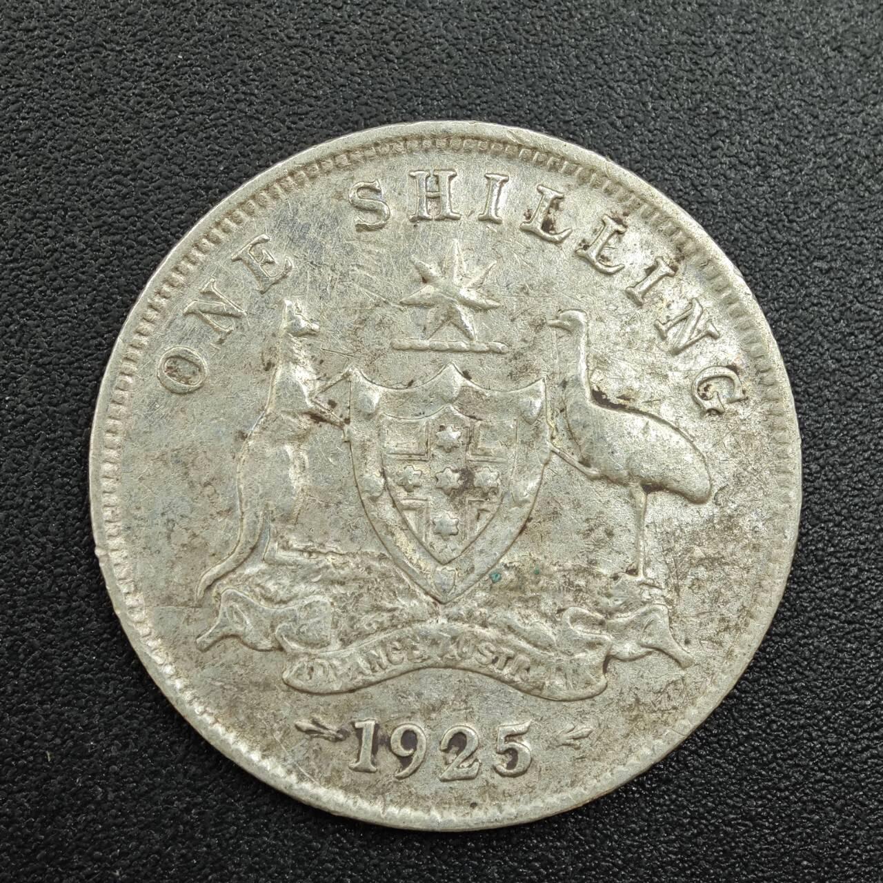 【淘币小摊】实时拍第七百八十八拍   散币小银币场   满百包邮可预留二周 每周一统一发货   澳大利亚1925年乔治五世一先令银币