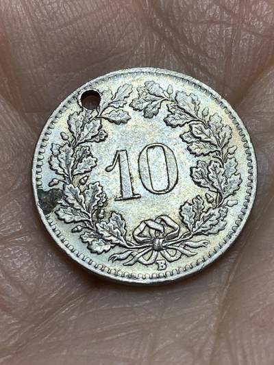 2025年第一百二十三场(总第一百四十九场）外国好品散币(免佣金) - 打孔–瑞士🇨🇭1964年10分