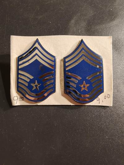 老王徽章第161期 - 美国空军首席士官长金属军衔一组
