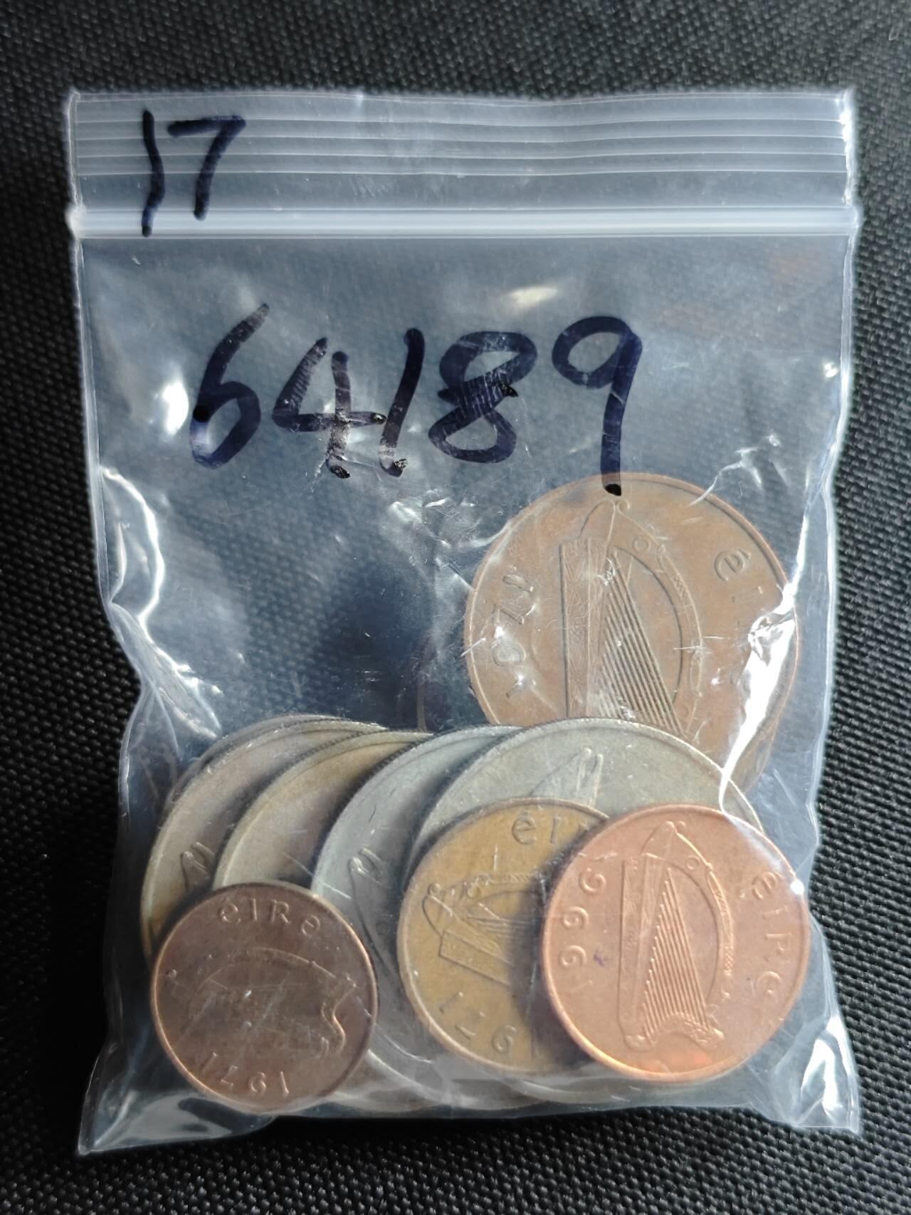 KK钱币收藏小铺  第364场  2月预留时间 周末发货  爱尔兰一组17枚