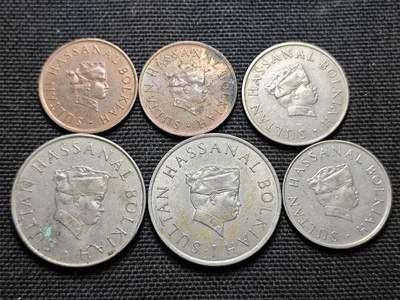 KK钱币收藏小铺  第364场  2月预留时间 周末发货 -  文莱一组6枚