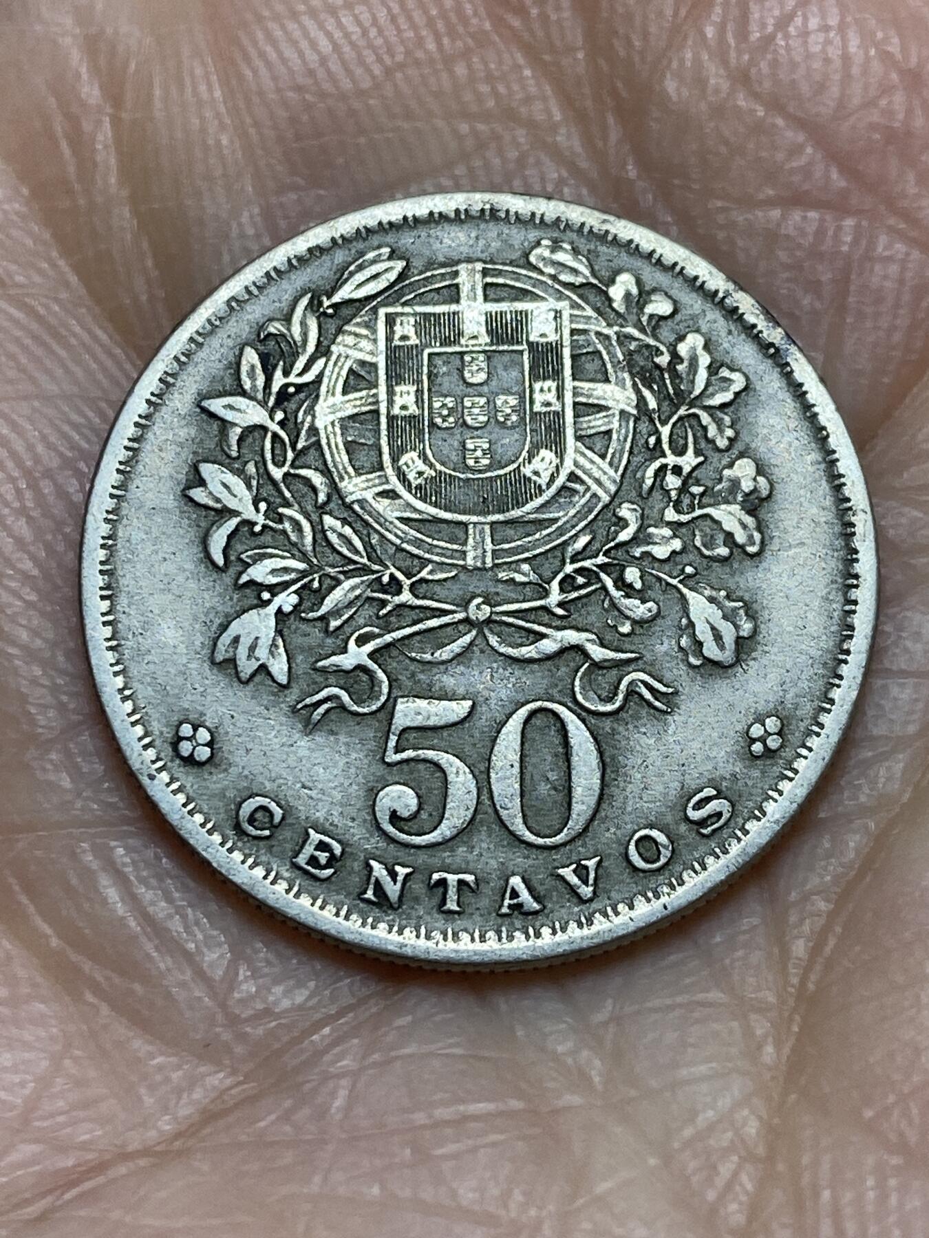 2025年第一百二十二场(总第一百四十八场）外国好品散币(免佣金) 葡萄牙🇵🇹1955年50分(共和国时期第四套)