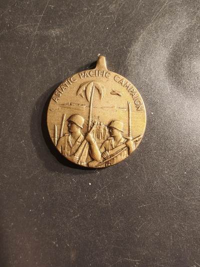 老王徽章第161期 - 美国二战亚太对日作战奖章     无绶带