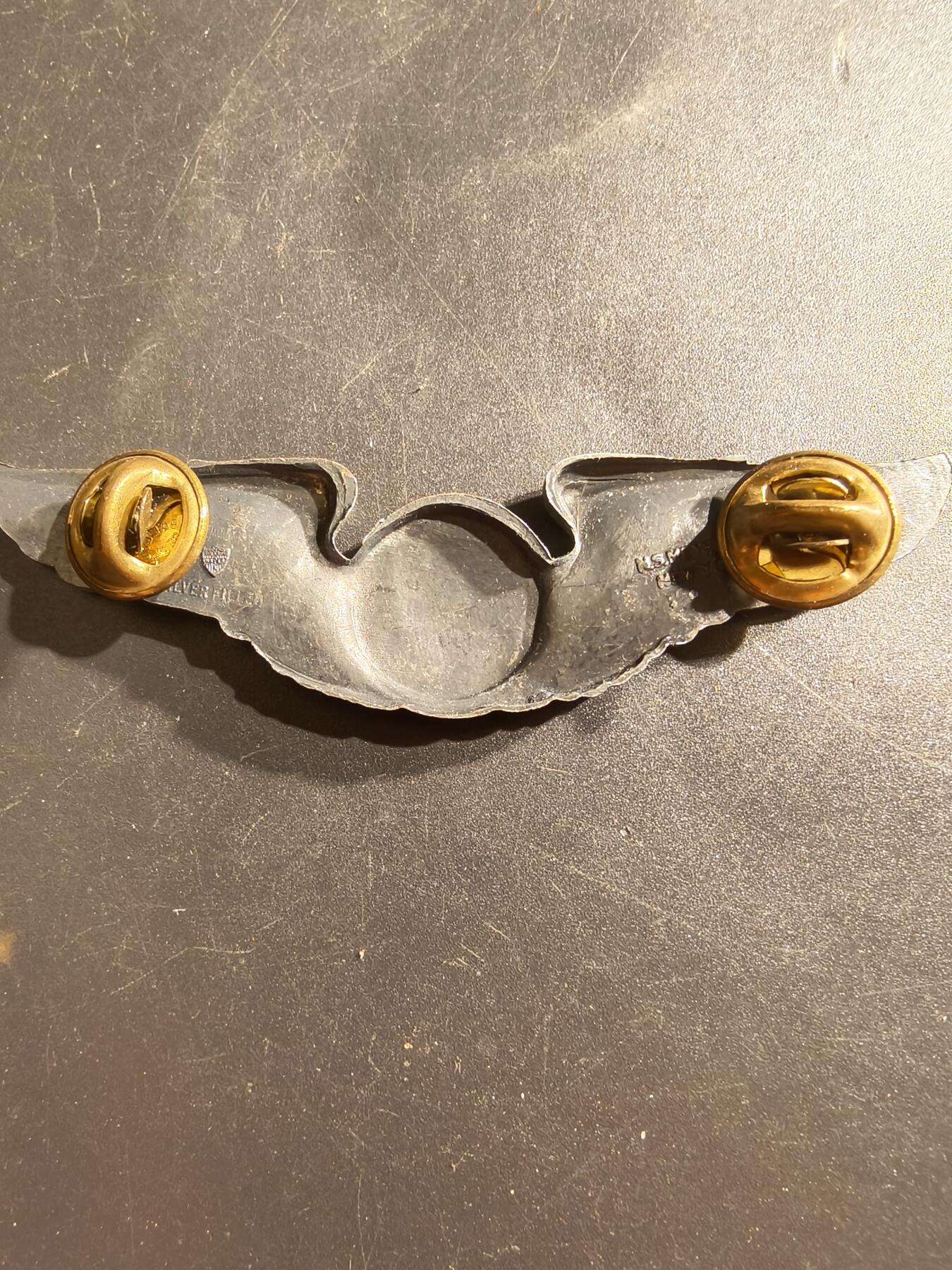 老王徽章第161期 美国空军机组人员技能章     包银     3英寸