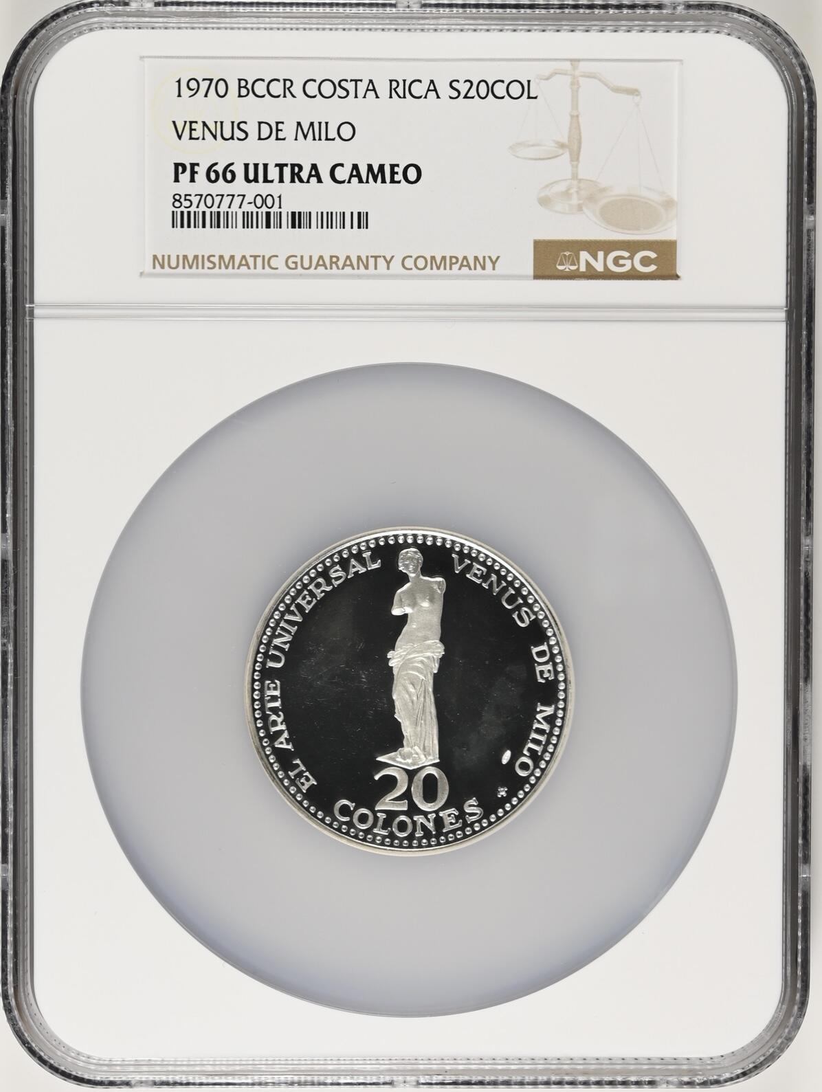 S&S Numismatic世界钱币-拍卖 第115期  哥斯达黎加1970年5枚全套精制纪念银币 NGC PF64-69UC