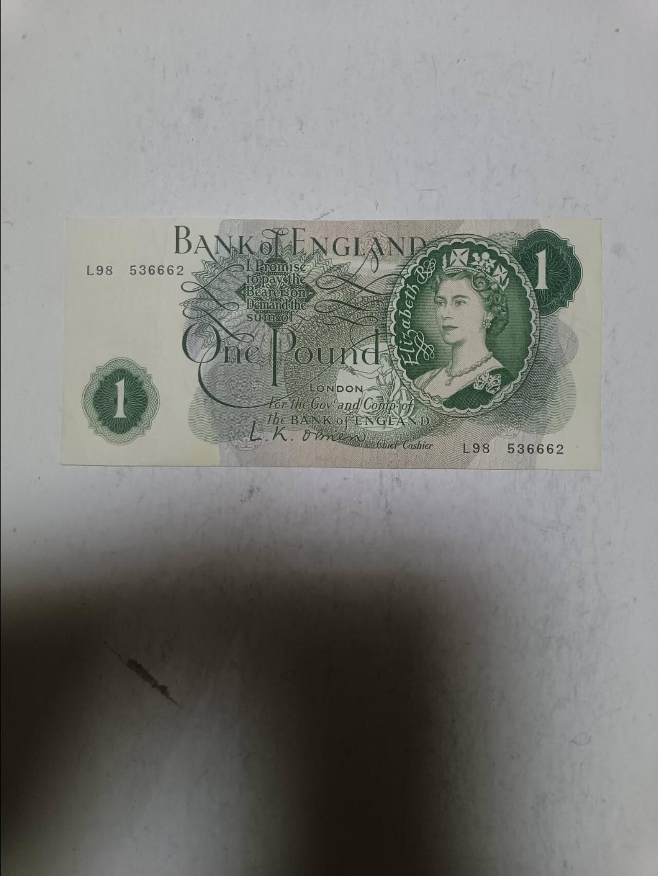 【20251106】非全新纸币第301场 英国C序列1镑