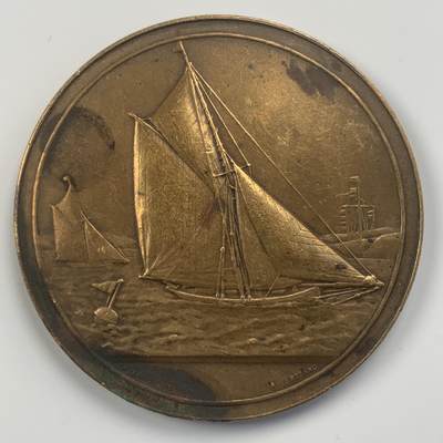 掌中浮雕-藏着的欧洲第040场 - 1931年法国海事部大铜章，51mm，56.3g