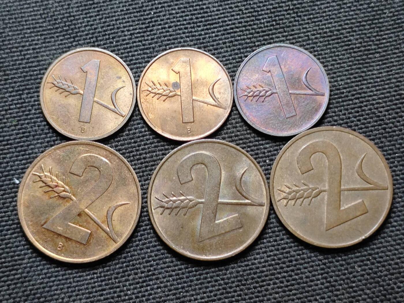 KK钱币收藏小铺  第364场  2月预留时间 周末发货  瑞士铜币一组6枚