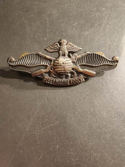 老王徽章第161期 - 美国海军陆战队作战证章      2.75英寸