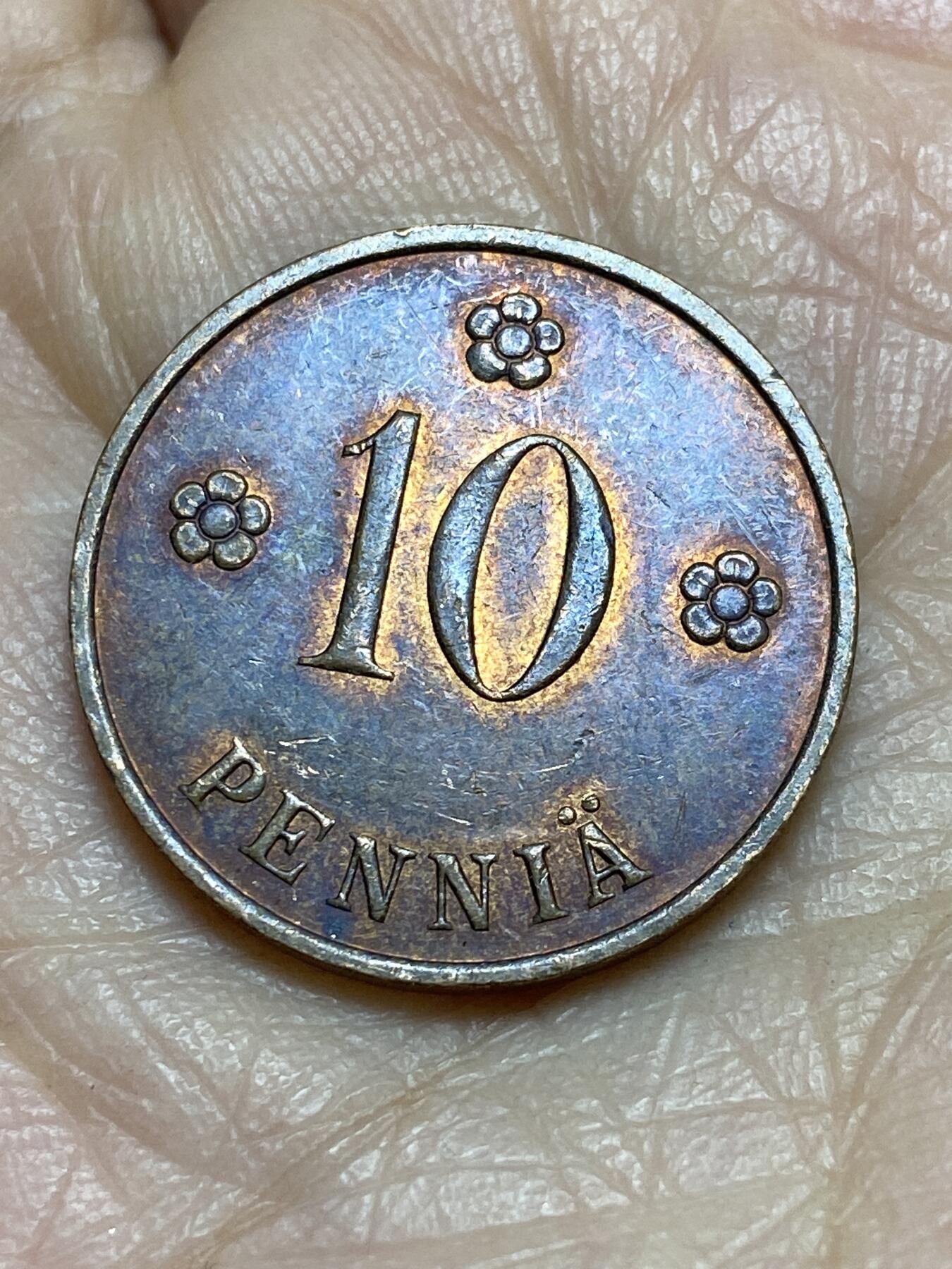 2025年第一百二十三场(总第一百四十九场）外国好品散币(免佣金) 芬兰🇫🇮1939年10盆尼