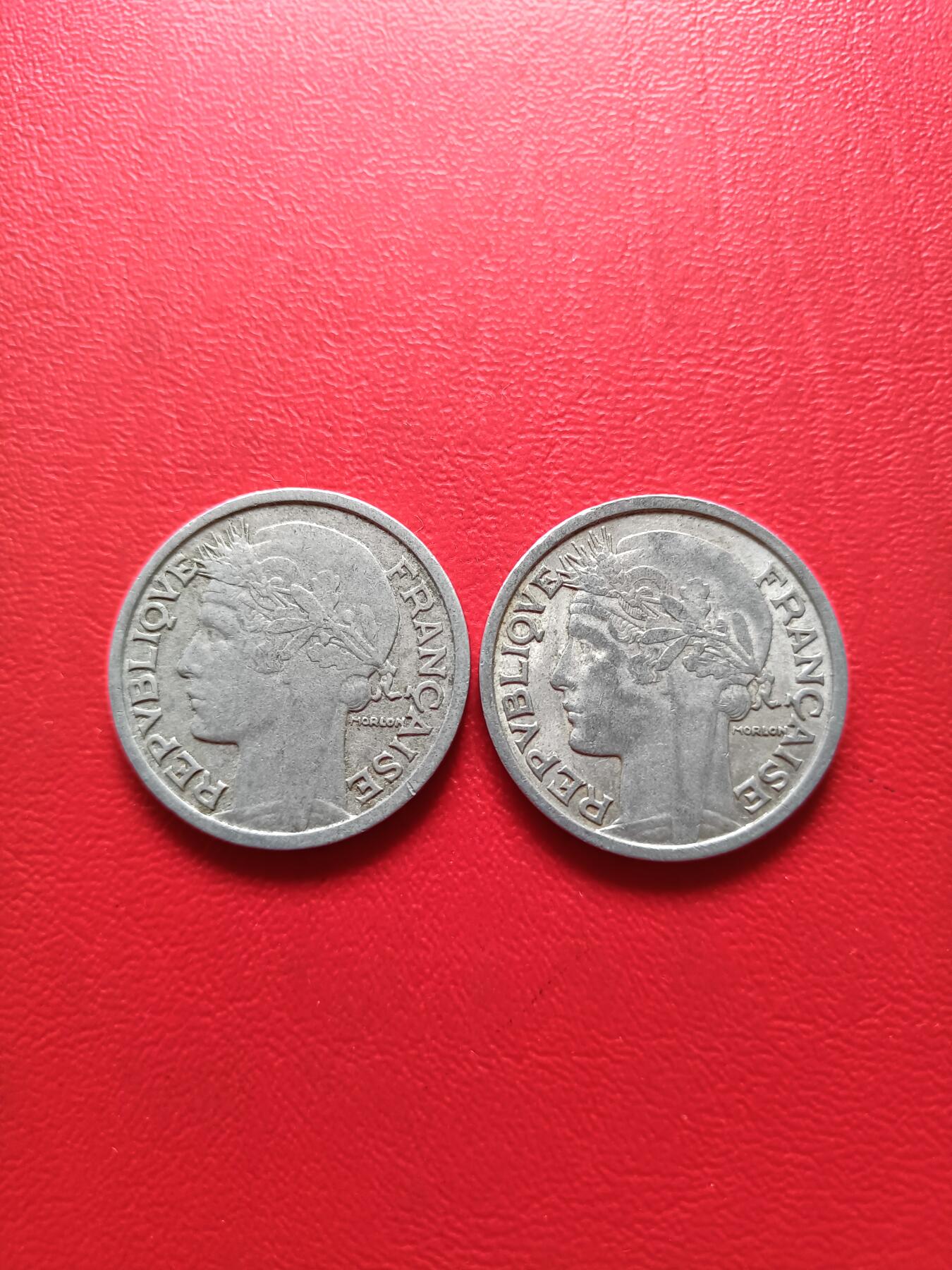 【云涧收藏】第七十七场 法国1950年2法朗一对