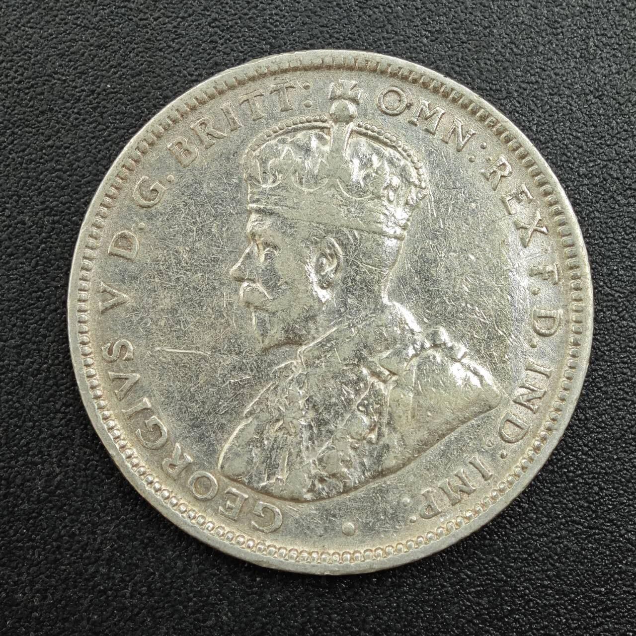 【淘币小摊】实时拍第七百八十八拍   散币小银币场   满百包邮可预留二周 每周一统一发货   澳大利亚1922年乔治五世一先令银币