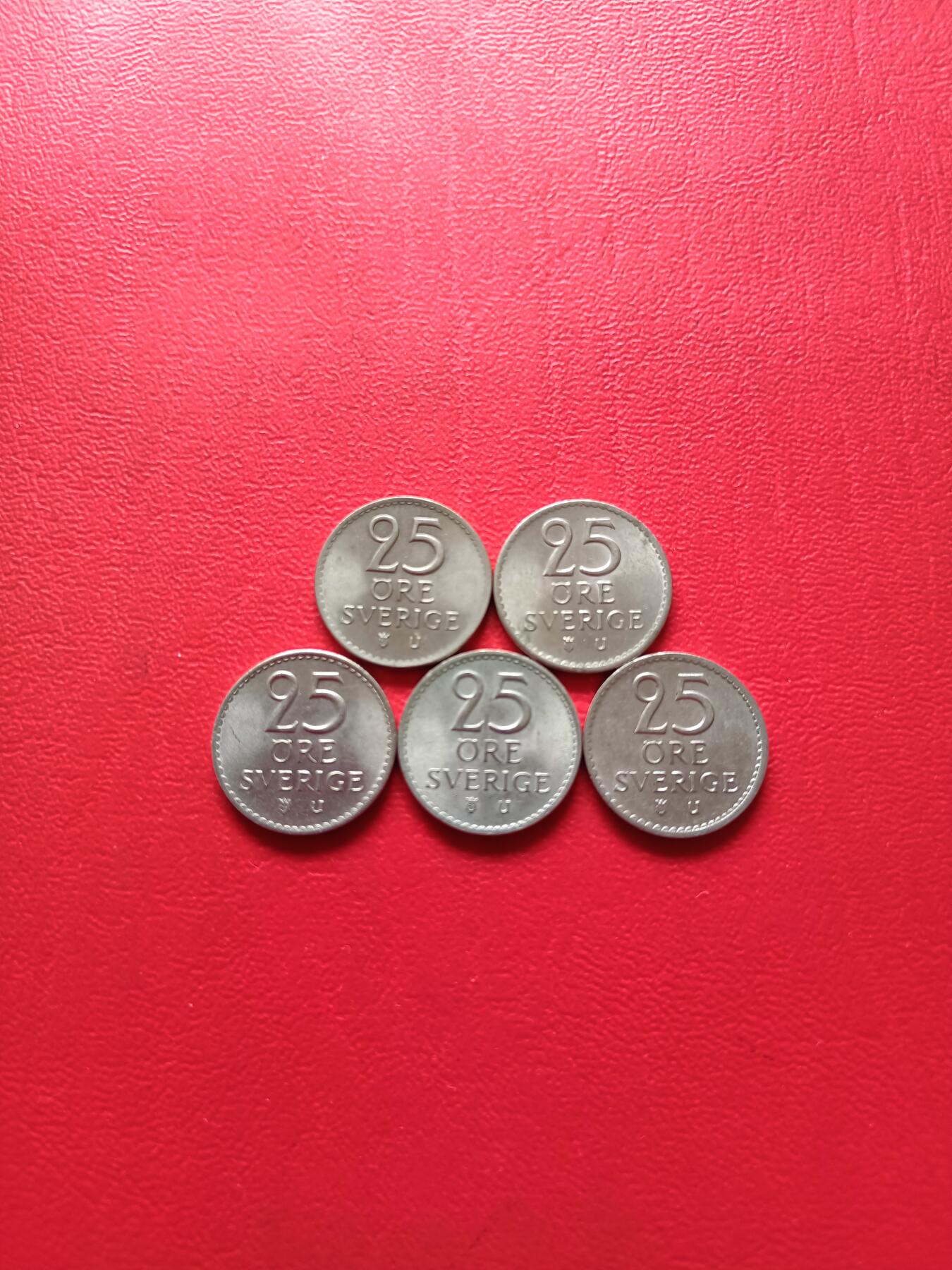 【云涧收藏】第七十七场 瑞典25欧尔5枚