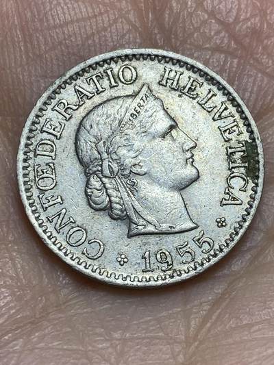 2025年第一百二十三场(总第一百四十九场）外国好品散币(免佣金) - 瑞士🇨🇭1955年10分