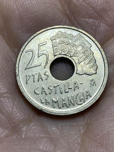 2025年第一百二十二场(总第一百四十八场）外国好品散币(免佣金) - 西班牙🇪🇸1996年25比塞塔(卡斯蒂利亚–拉曼恰自治区纪念币)
