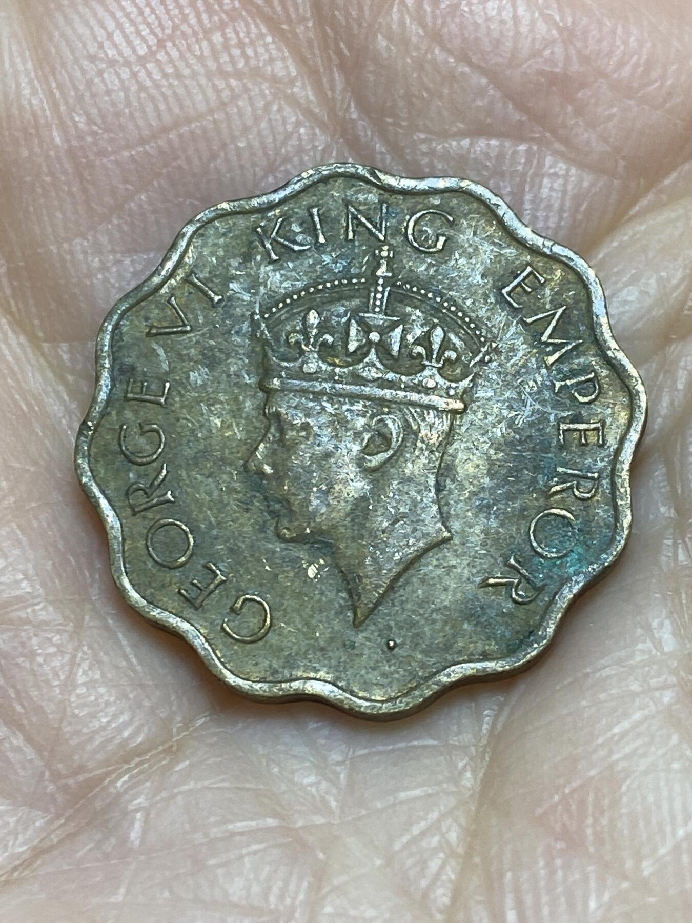 2025年第一百二十二场(总第一百四十八场）外国好品散币(免佣金) 英属印度1945年1安娜(乔治六世时期)