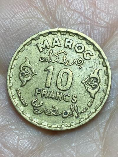 2025年第一百二十三场(总第一百四十九场）外国好品散币(免佣金) - 摩洛哥1952年10法郎