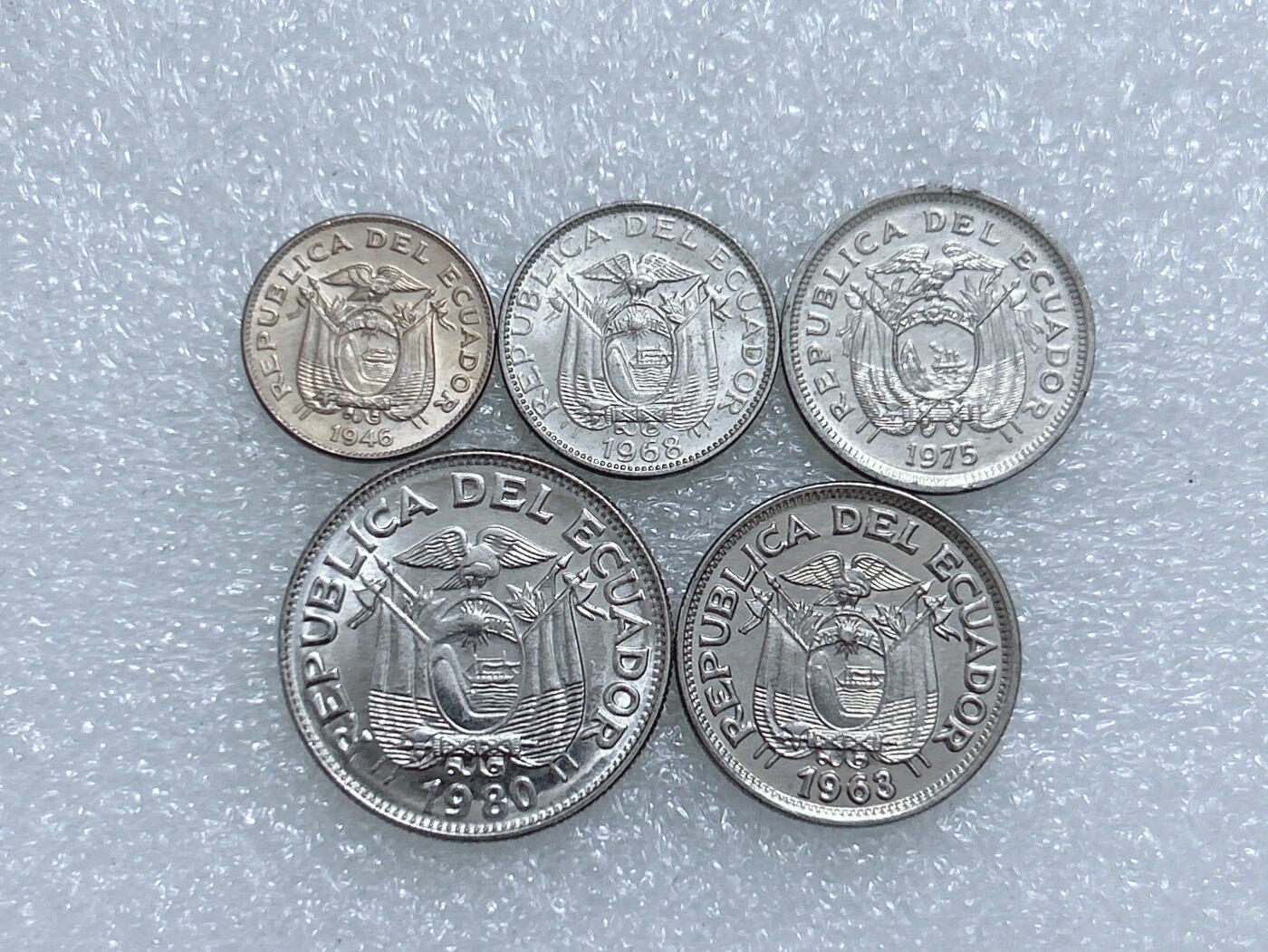 第一海外回流一元起拍收藏 散集专场  第261期 厄瓜多尔硬币5枚套