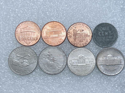 第一海外回流一元起拍收藏 散集专场  第261期 - 美国不同版本硬币 8枚