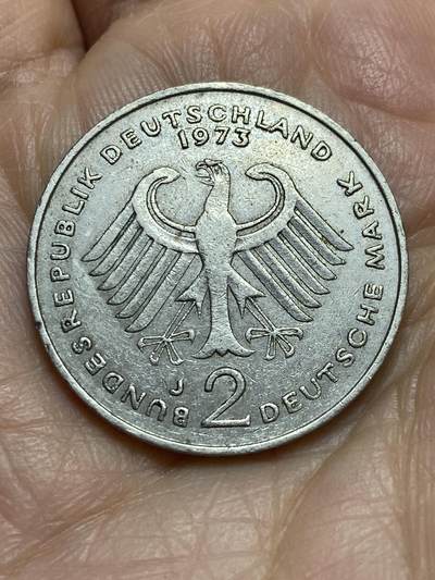 2025年第一百二十三场(总第一百四十九场）外国好品散币(免佣金) - 德国🇩🇪1973年2马克(J标，汉堡造)