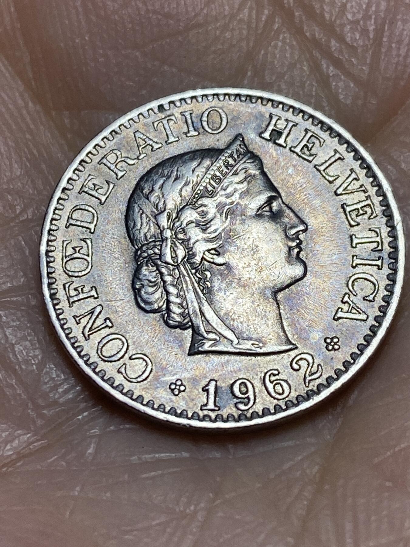 2025年第一百二十二场(总第一百四十八场）外国好品散币(免佣金) 瑞士🇨🇭1962年10分(B标伯尔尼造)