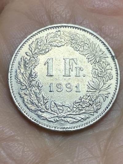 2025年第一百二十三场(总第一百四十九场）外国好品散币(免佣金) - 瑞士🇨🇭1991年1法郎