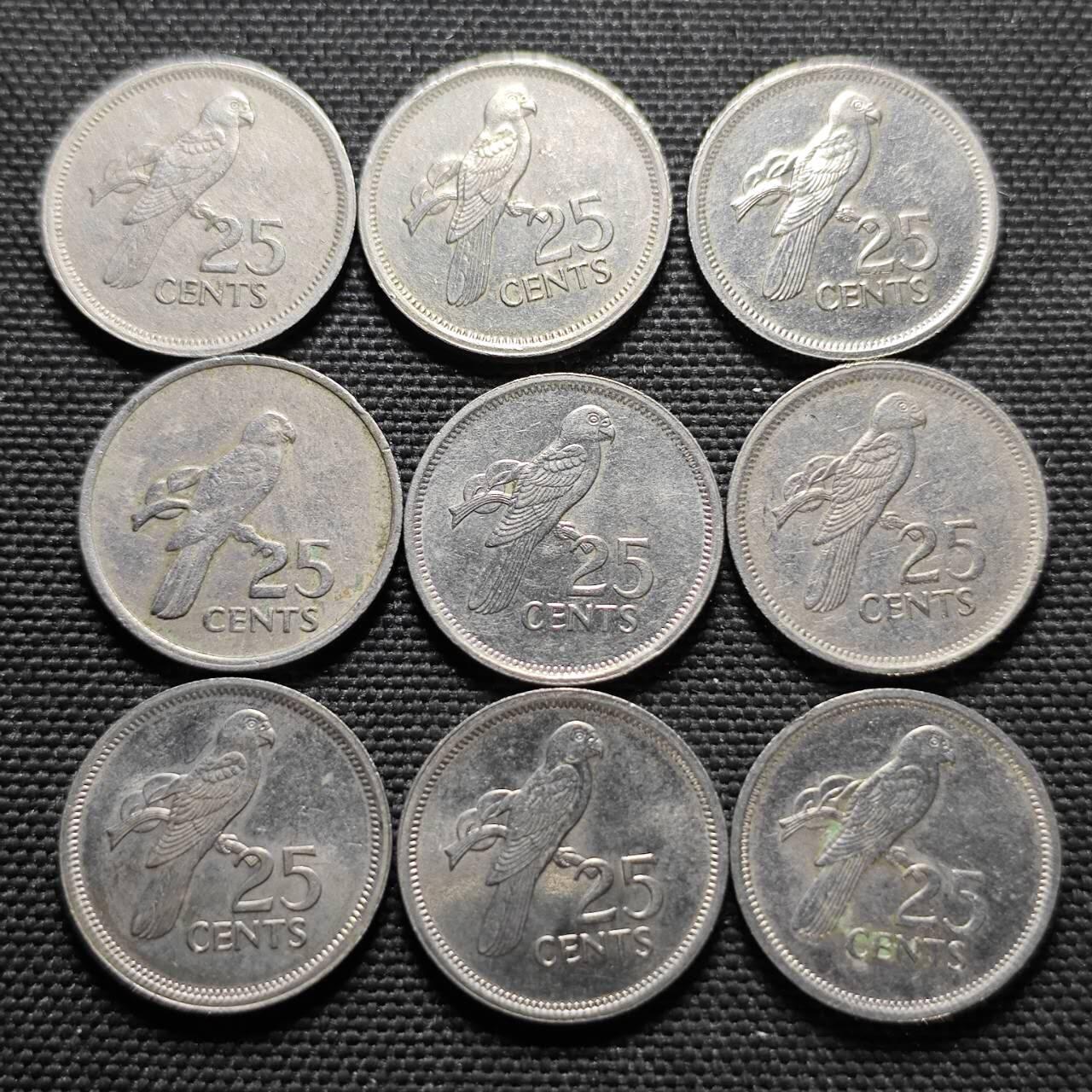 KK钱币收藏小铺  第364场  2月预留时间 周末发货  塞舌尔一组18枚