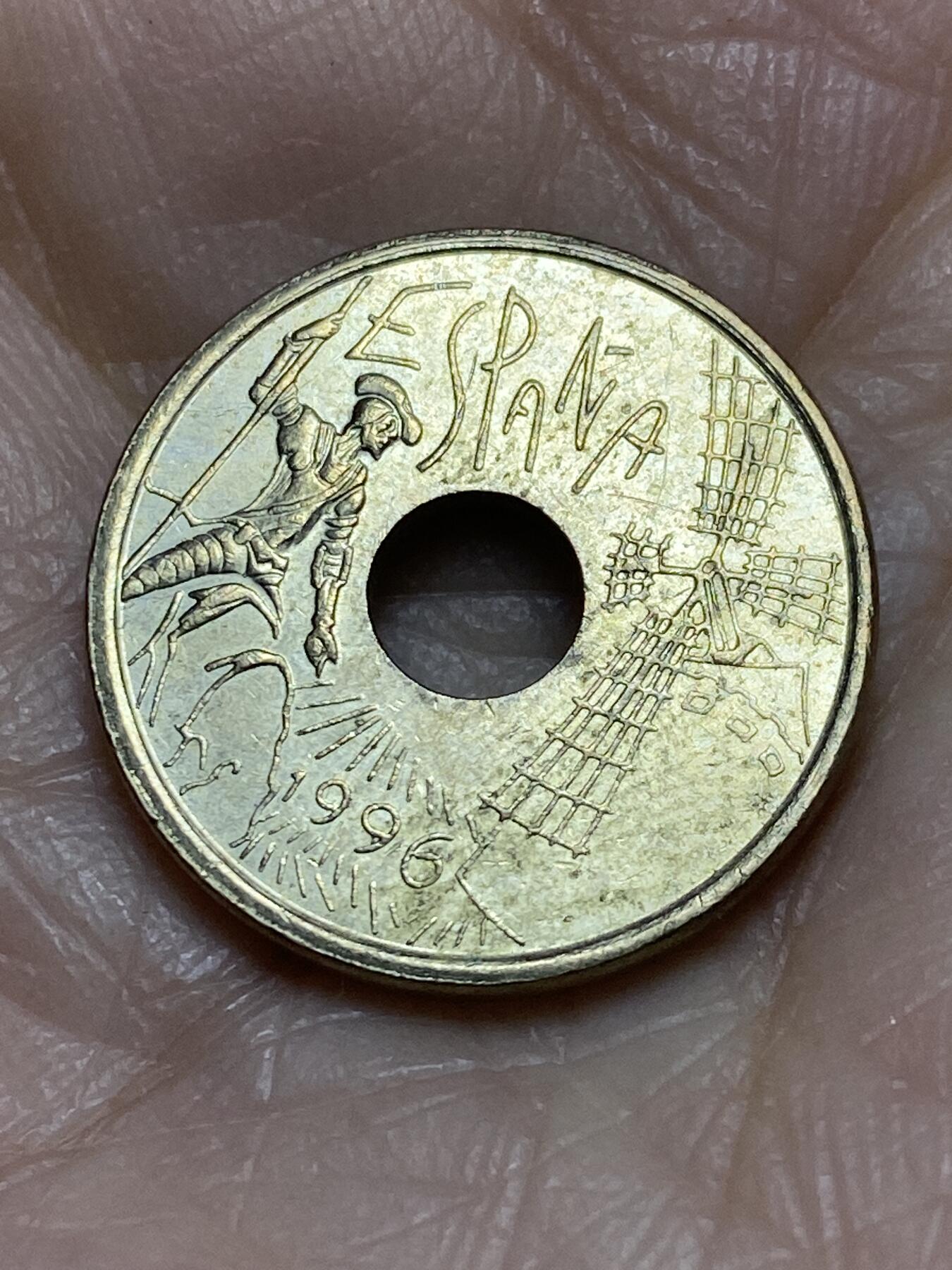 2025年第一百二十二场(总第一百四十八场）外国好品散币(免佣金) 西班牙🇪🇸1996年25比塞塔(卡斯蒂利亚–拉曼恰自治区纪念币)