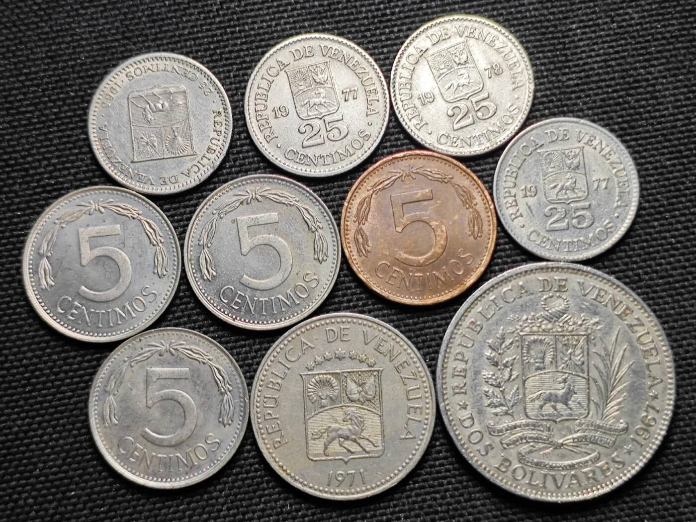 KK钱币收藏小铺  第364场  2月预留时间 周末发货  委内瑞拉一组10枚