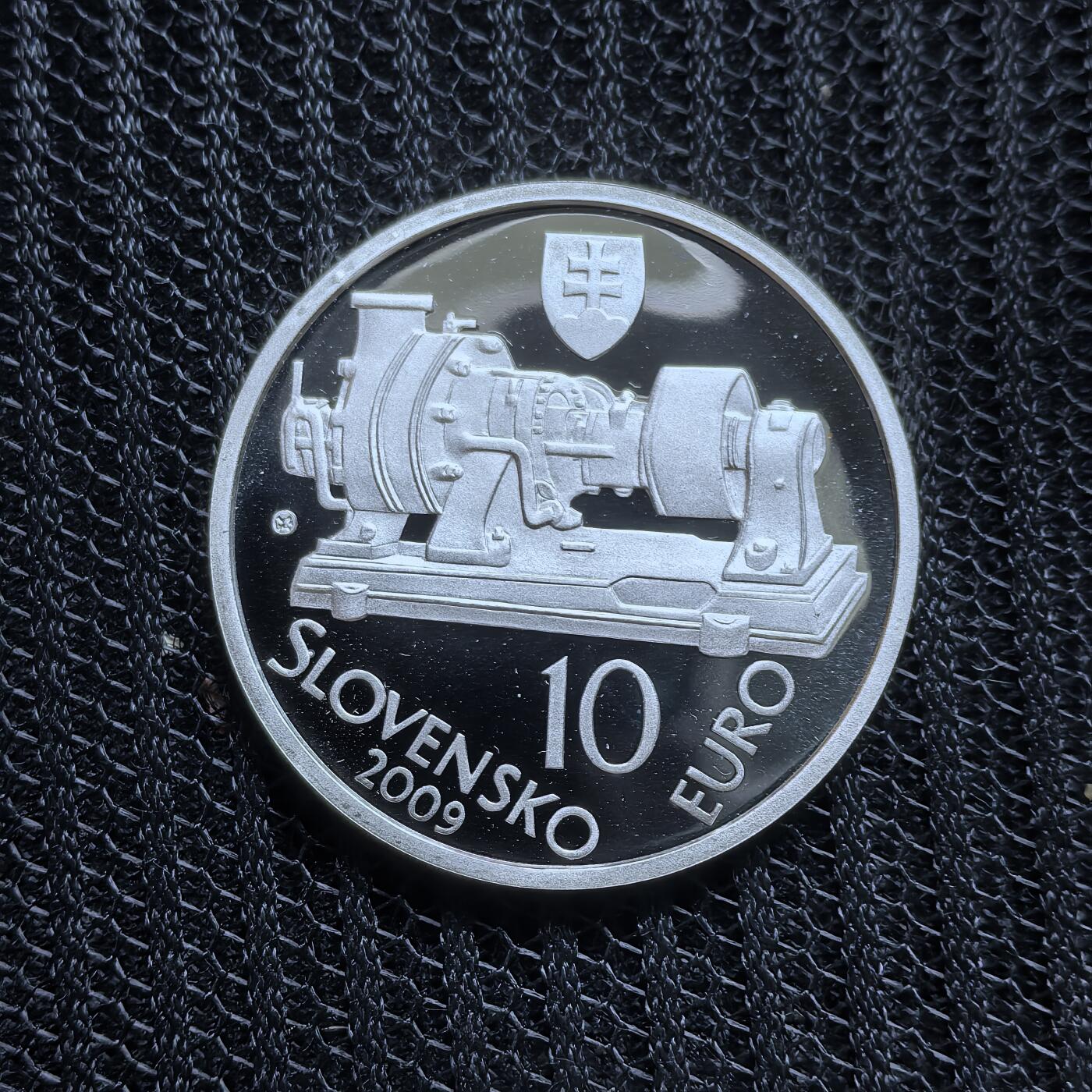 道一币馆币章第一百五十三场 斯洛伐克2009年工程热力学专家奥雷尔·斯托多拉诞辰150周10欧元精制银币 18g 900S 23400