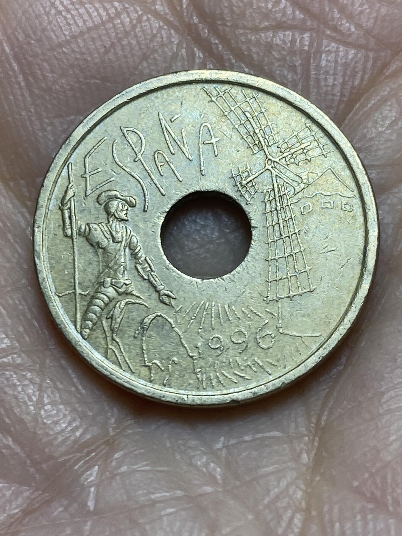 2025年第一百二十二场(总第一百四十八场）外国好品散币(免佣金) 西班牙🇪🇸1996年25比塞塔(卡斯蒂利亚–拉曼恰自治区纪念币)