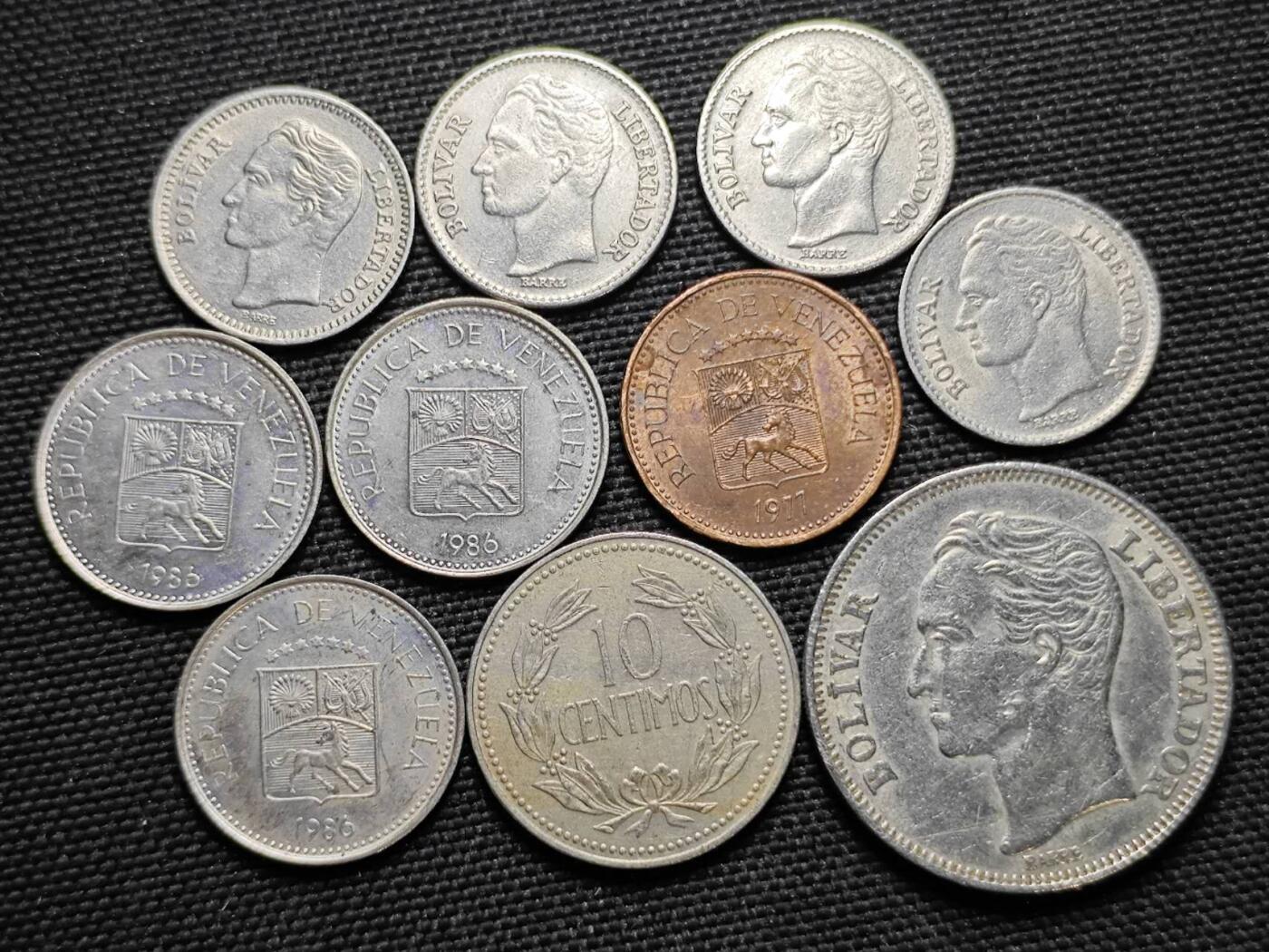 KK钱币收藏小铺  第364场  2月预留时间 周末发货  委内瑞拉一组10枚