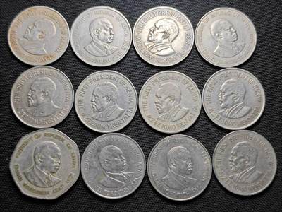 KK钱币收藏小铺  第364场  2月预留时间 周末发货 -  肯尼亚一组24枚