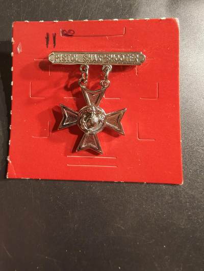 老王徽章第161期 - 美国海军陆战队手枪神射手资格章