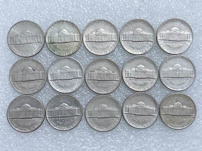 第一海外回流一元起拍收藏 散集专场  第261期 - 美国5美分硬币 15枚