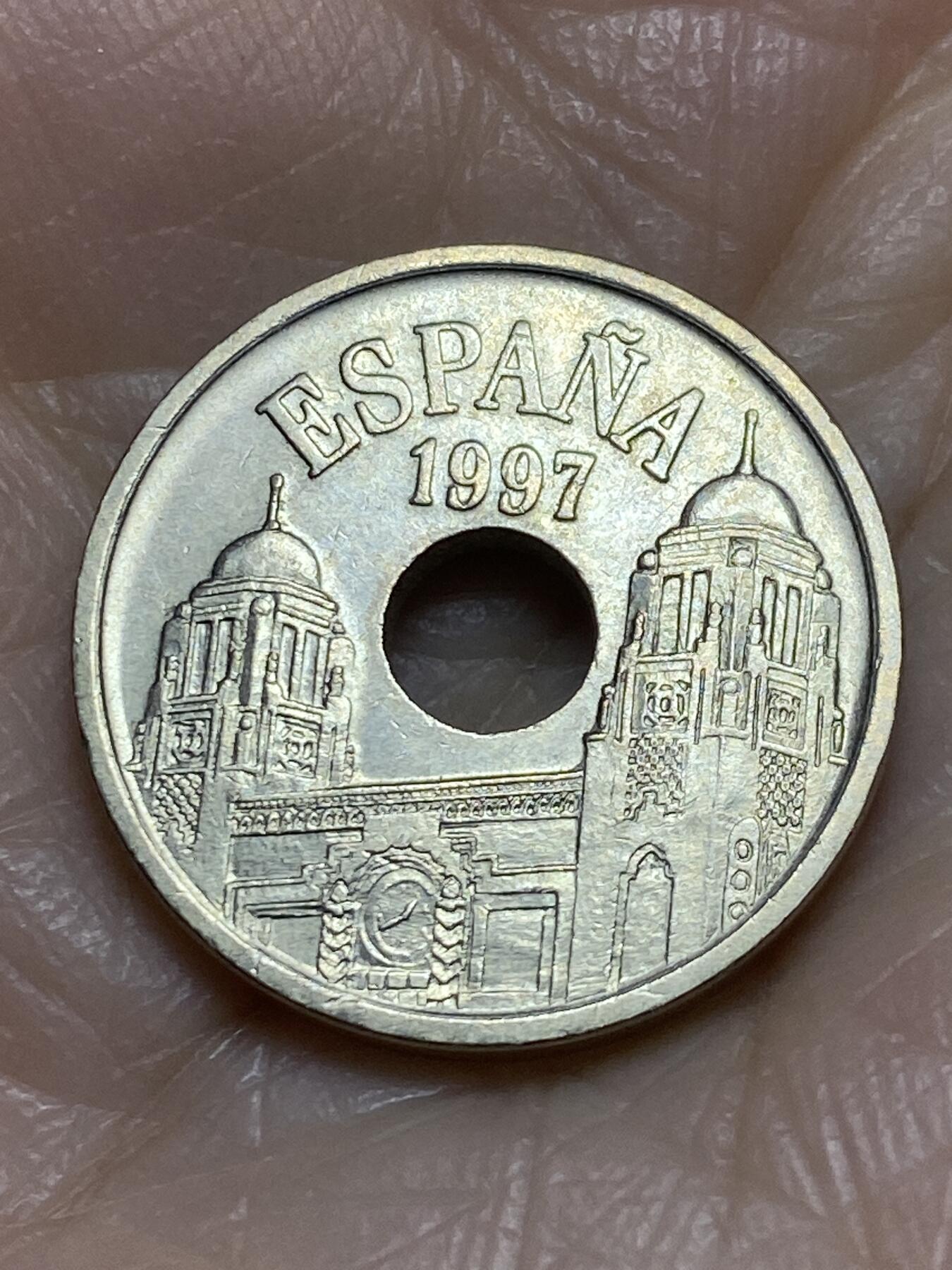 2025年第一百二十二场(总第一百四十八场）外国好品散币(免佣金) 西班牙🇪🇸1997年25比塞塔(梅利利亚自治市纪念币)