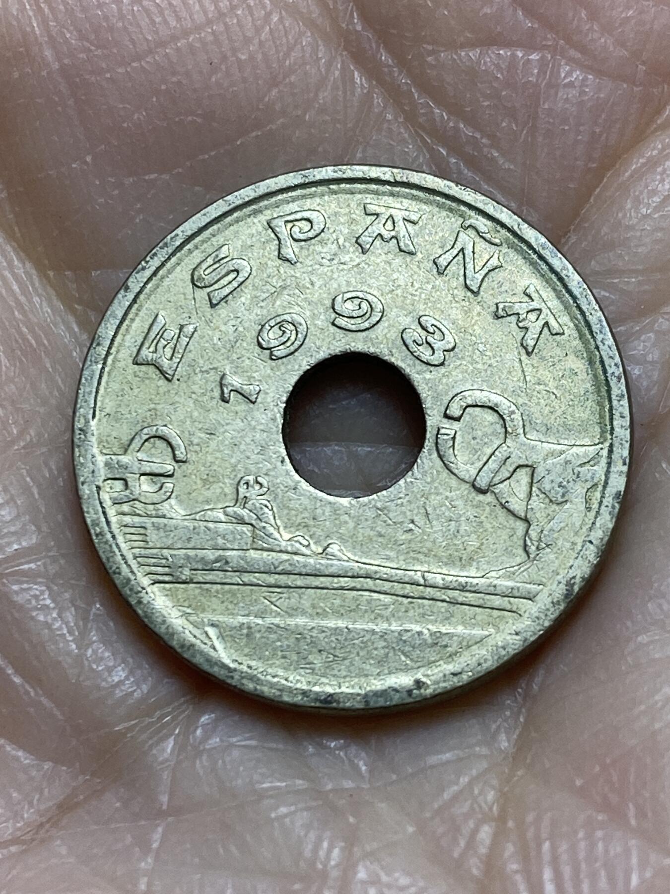 2025年第一百二十二场(总第一百四十八场）外国好品散币(免佣金) 西班牙🇪🇸1993年25比塞塔(巴斯克自治区纪念币)